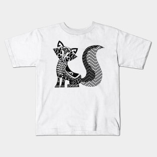 wild fox ecopop pattern in boho chic style Kids T-Shirt